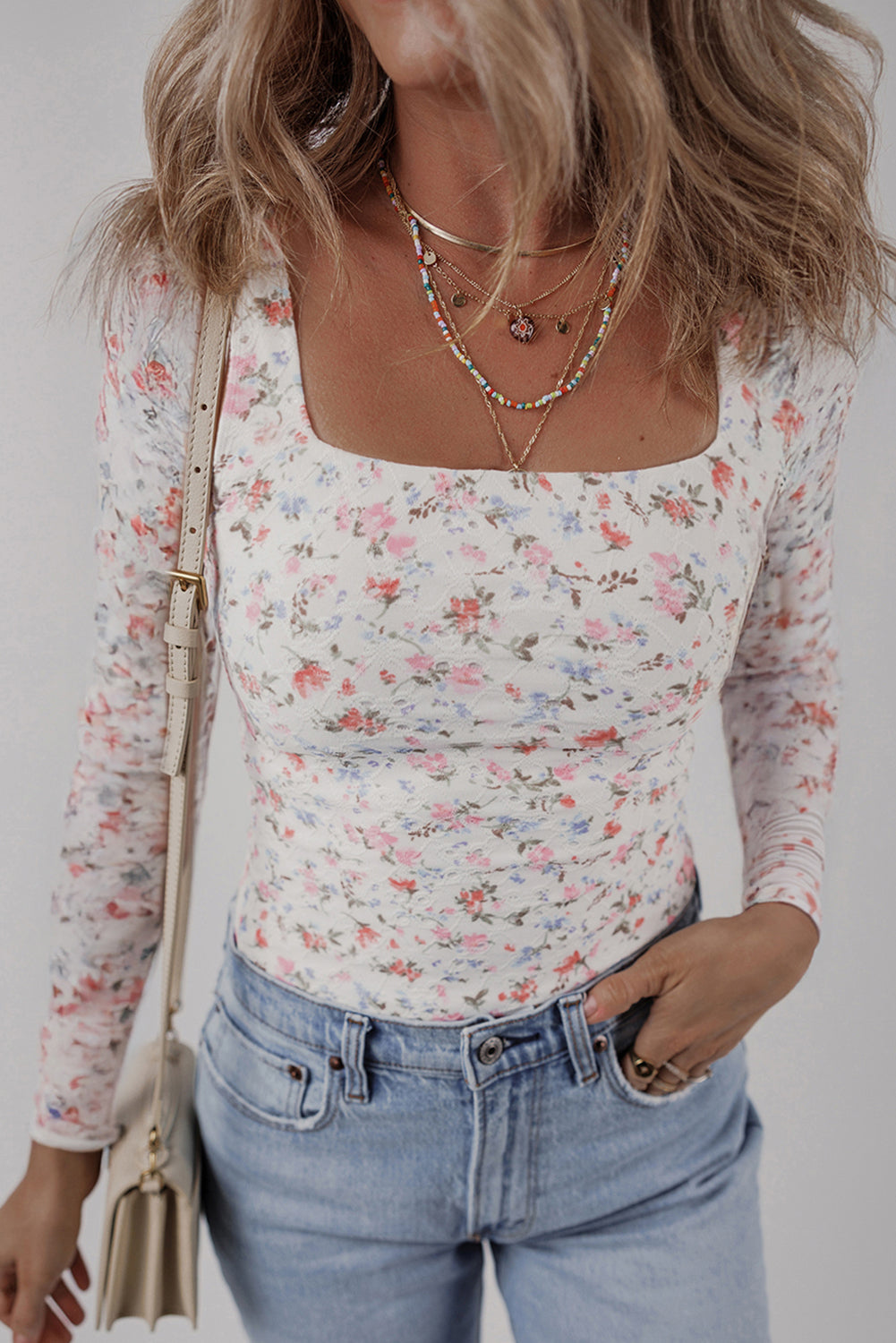Romance in Bloom Square Neck Top