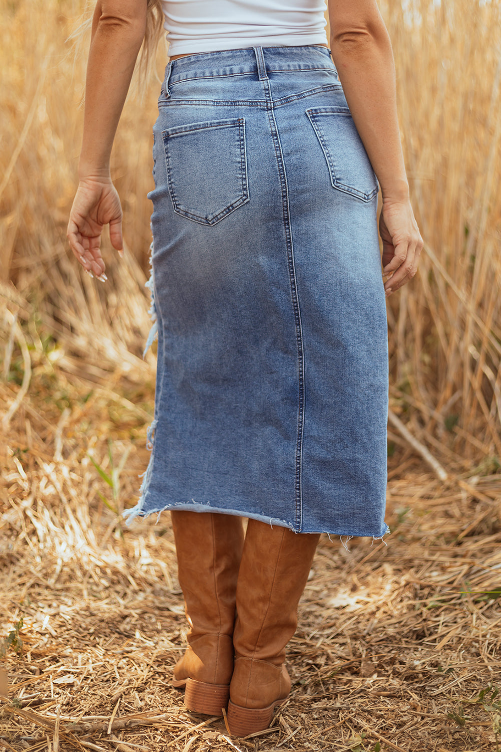Prairie Edge Denim Skirt