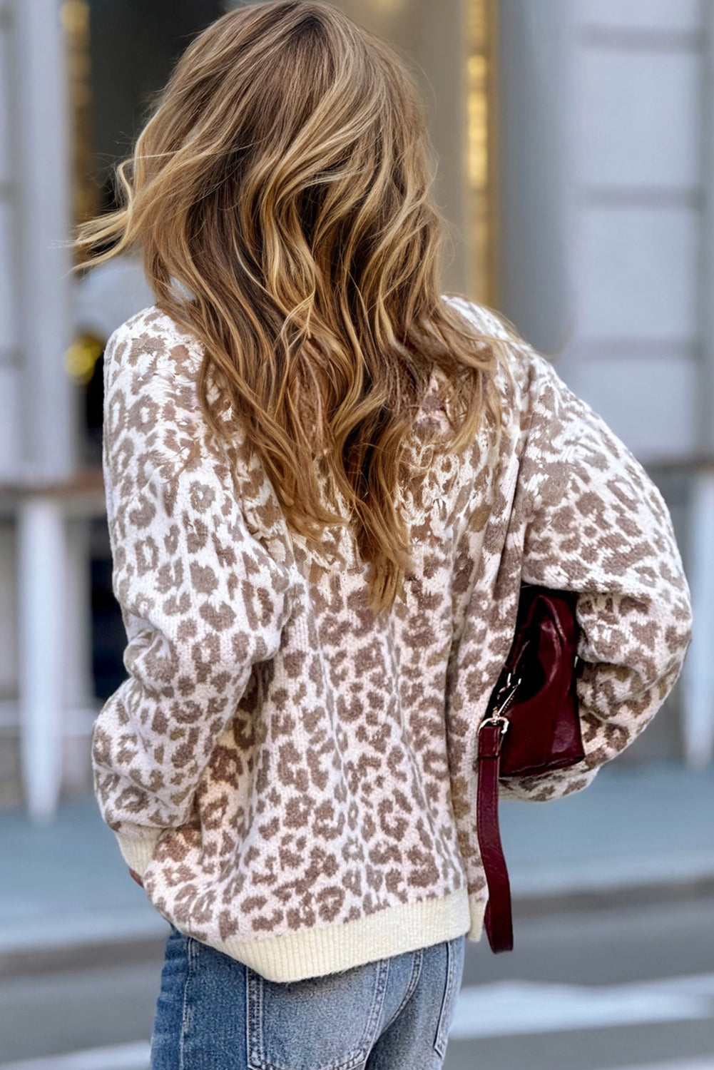 Wild Cozy Leopard Cardigan | Chunky Knit Button-Front Sweater