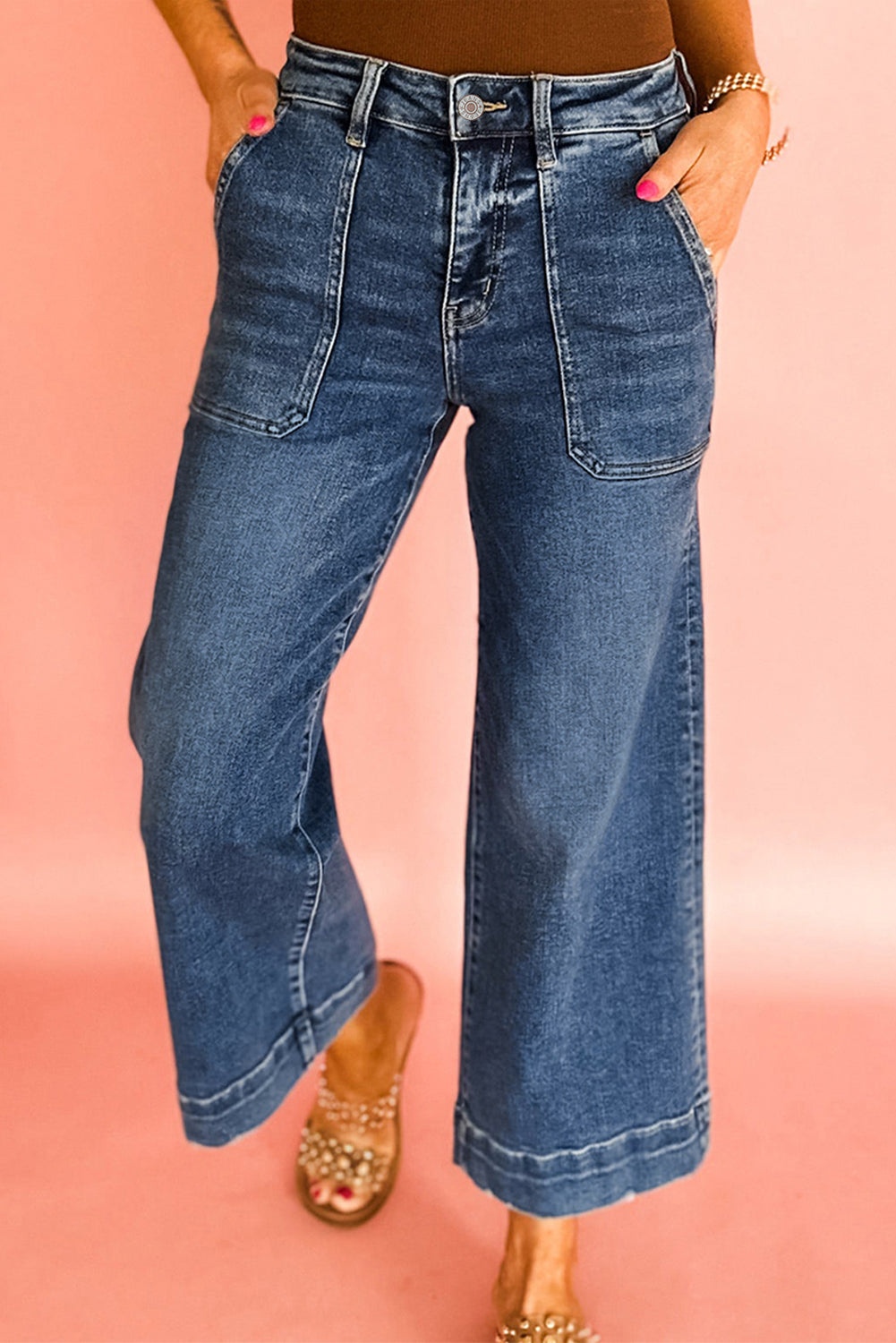 High Noon Seamed Wide Leg Jeans