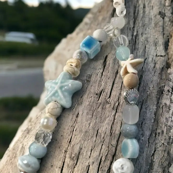 Ocean Sea Shells And Memories Ceramic Phone Strap