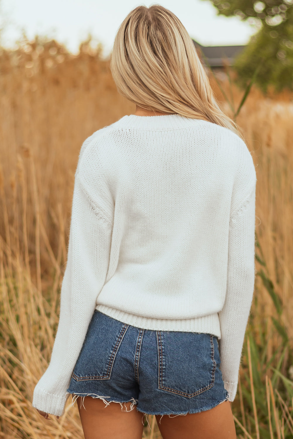 Boots & Bows Embroidered Graphic Sweater