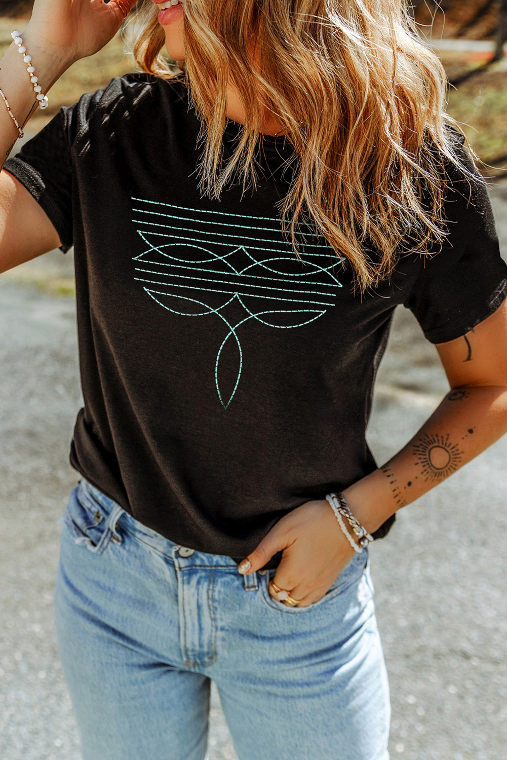 Ranch Rebel Embroidered Tee