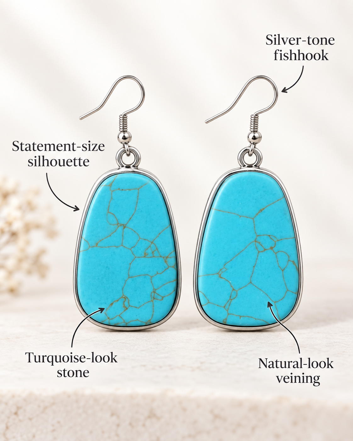 High Desert Turquoise Statement Earrings