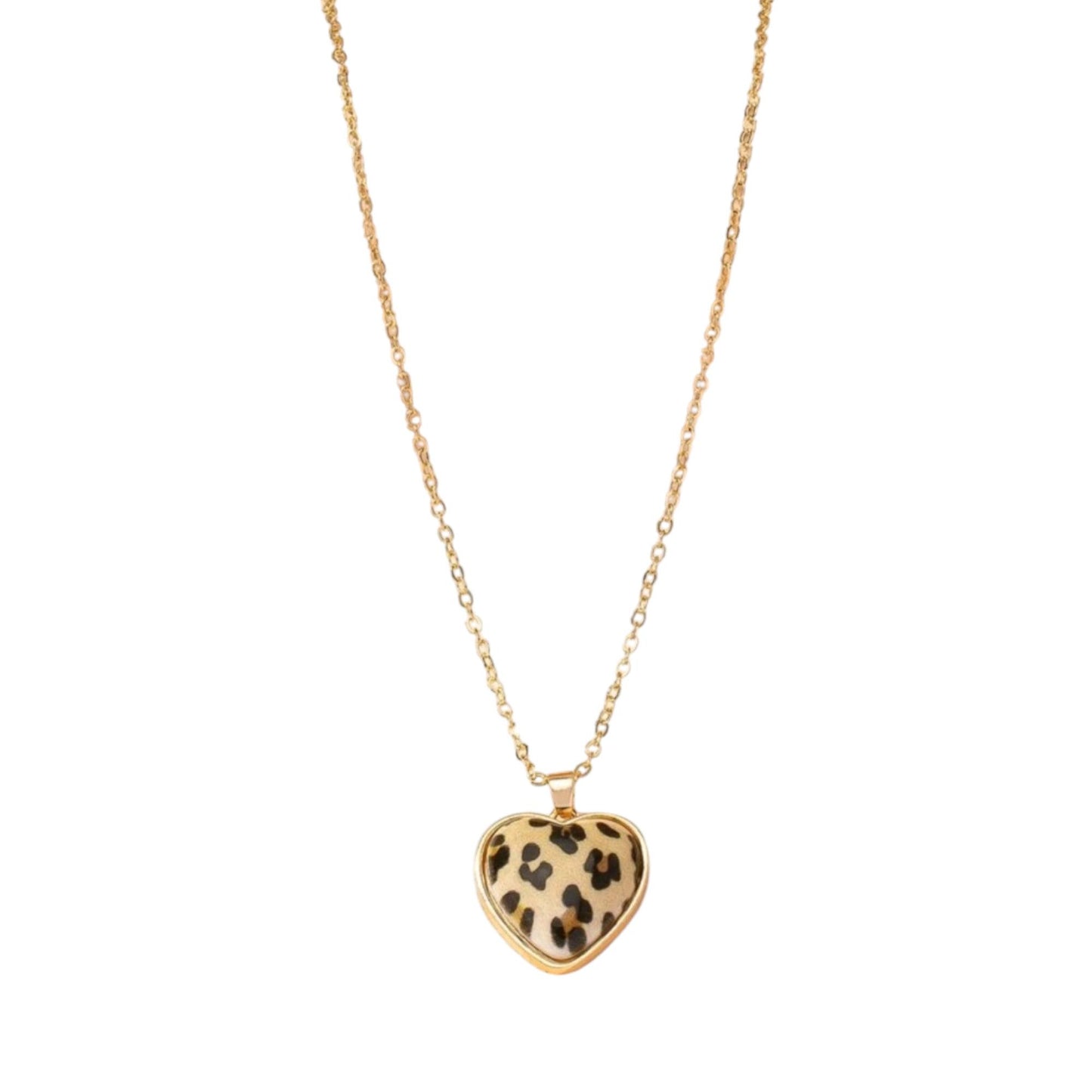 Deep In The Wild Leopard Heart Necklace