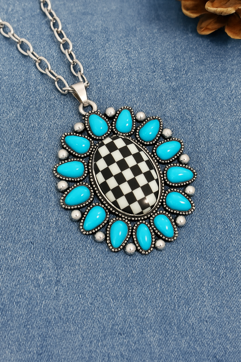 Rodeo Royalty Checkered Necklace
