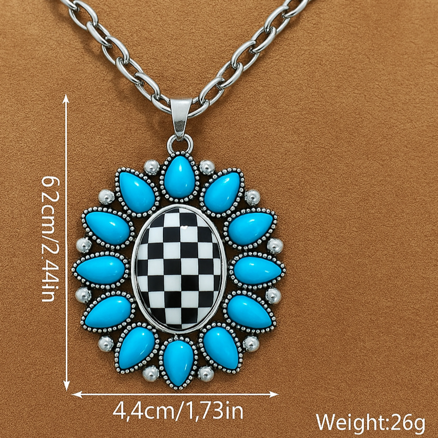 Rodeo Royalty Checkered Necklace