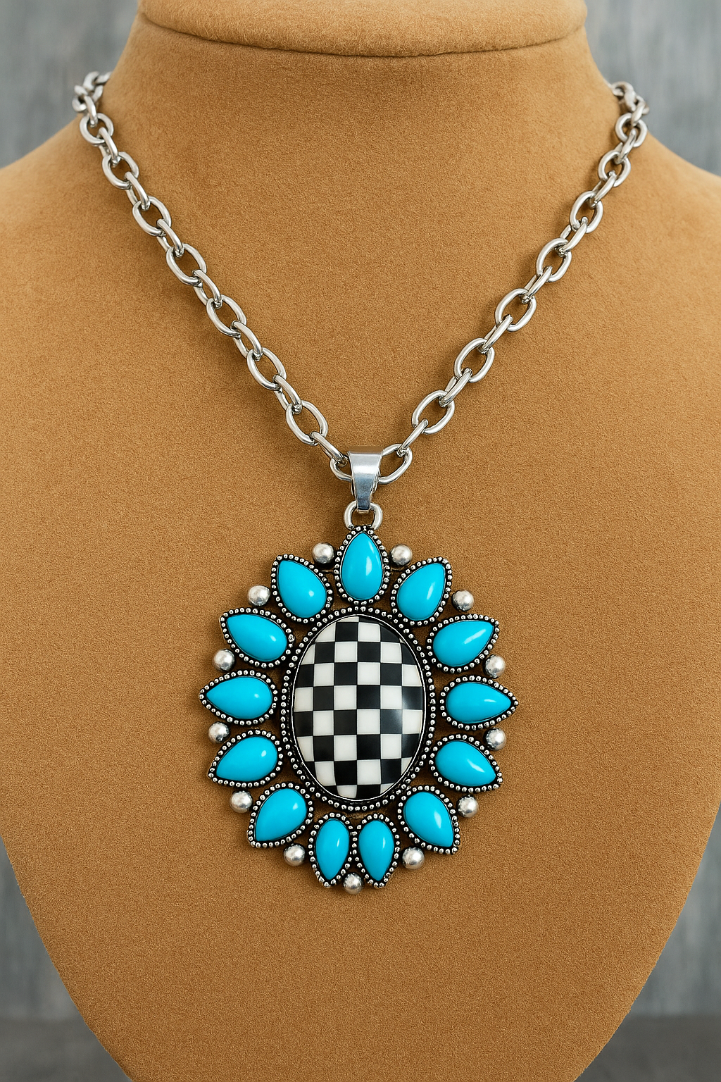 Rodeo Royalty Checkered Necklace