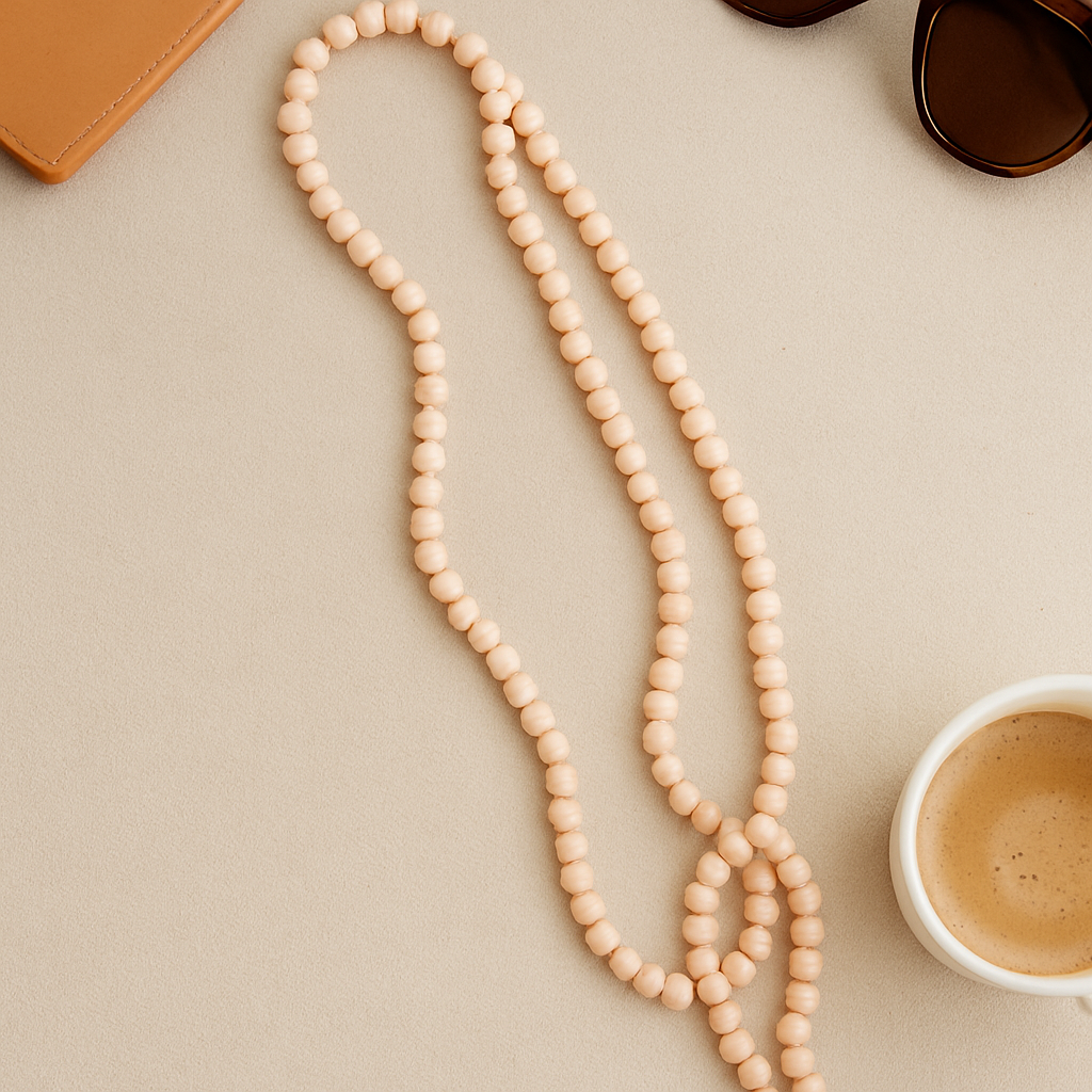 ✨ Blush Glimmer 60" Beaded Strand Necklace ✨