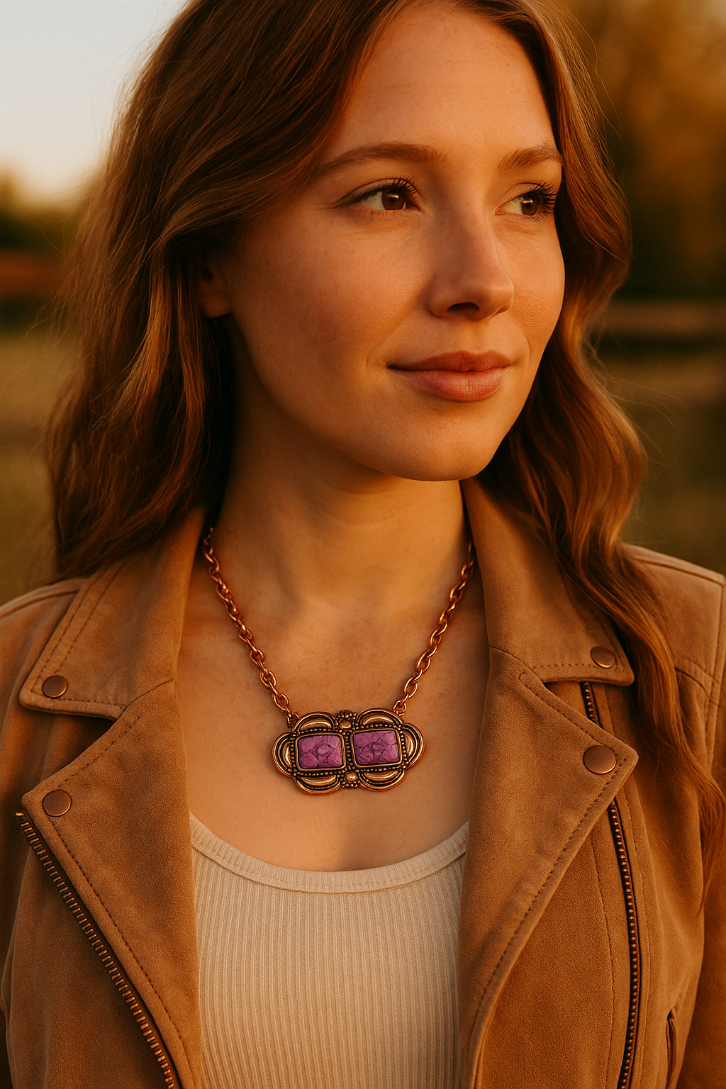 Double Dusk Pendant Necklace