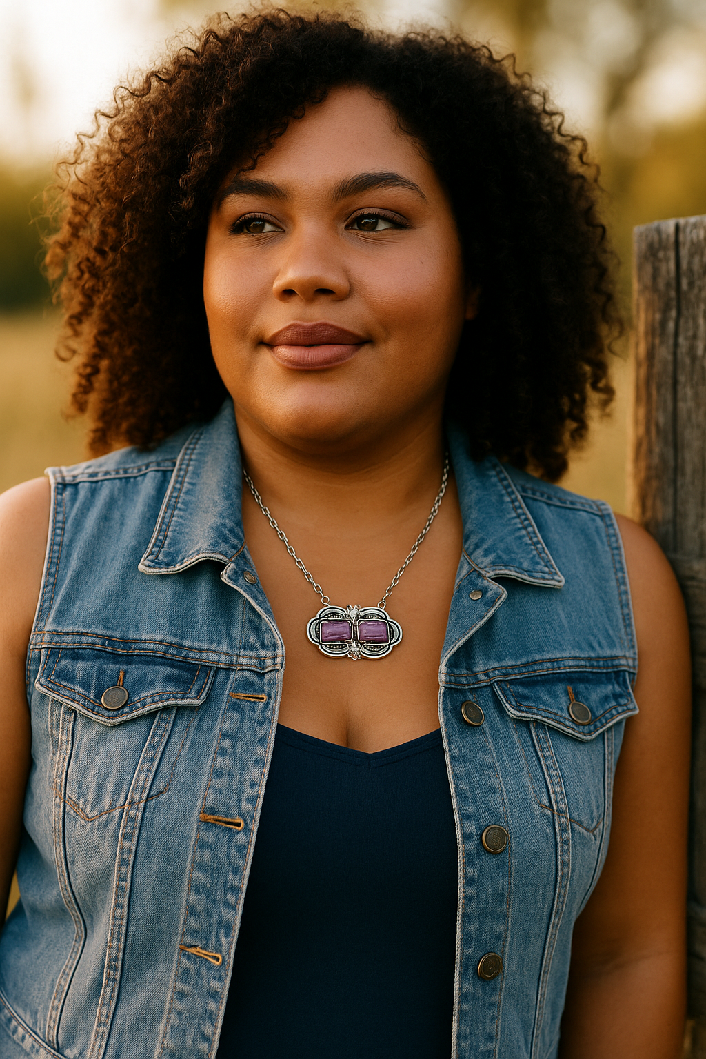 Double Dusk Pendant Necklace