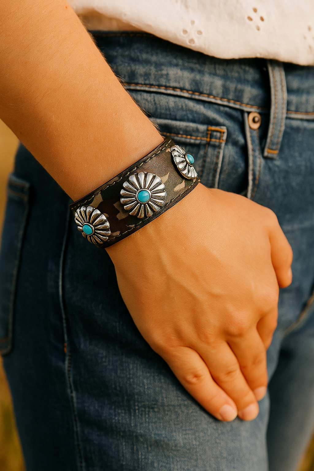 Western Concho Snap Cuff