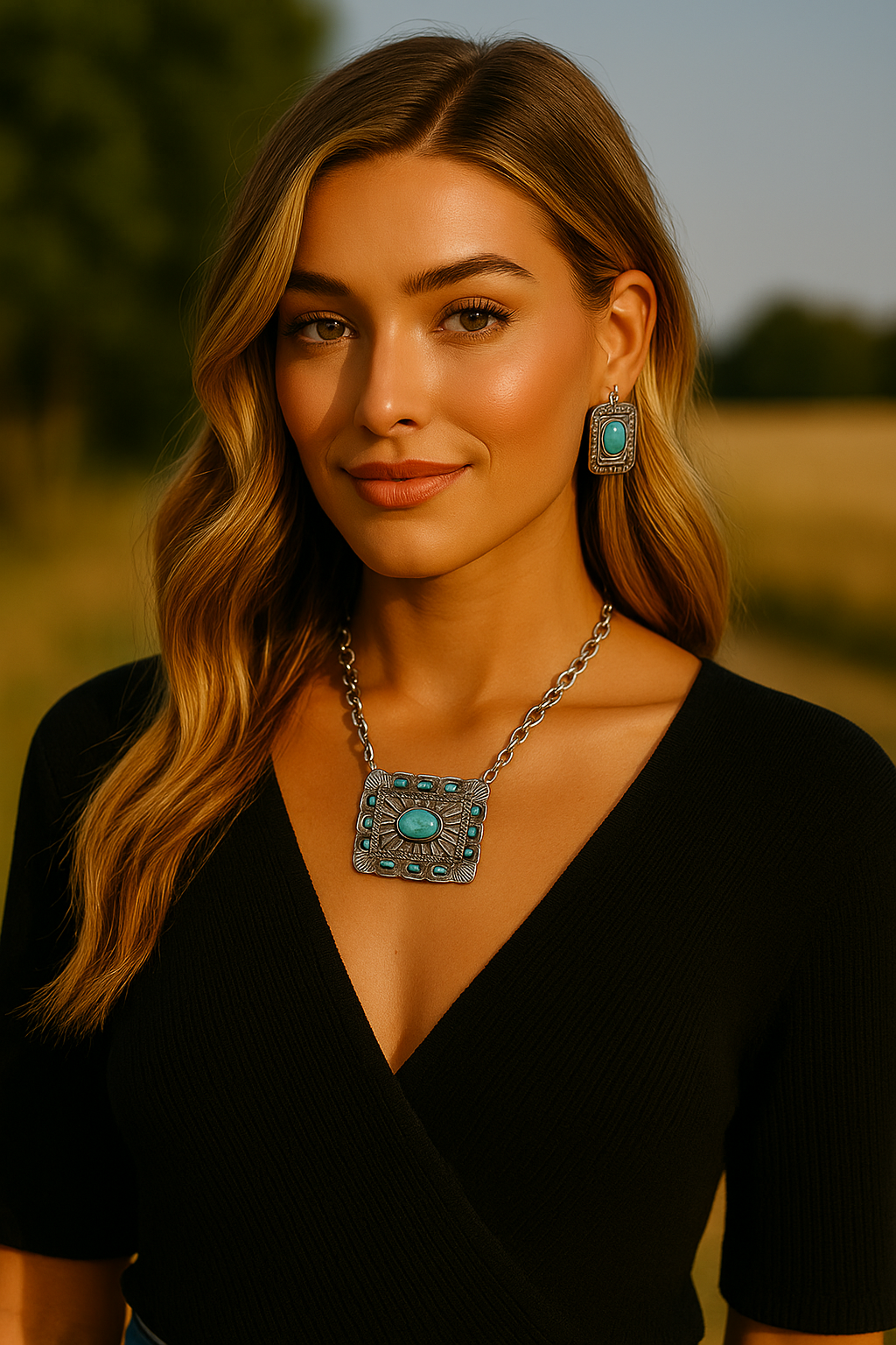 Desert Royalty Concho Pendant