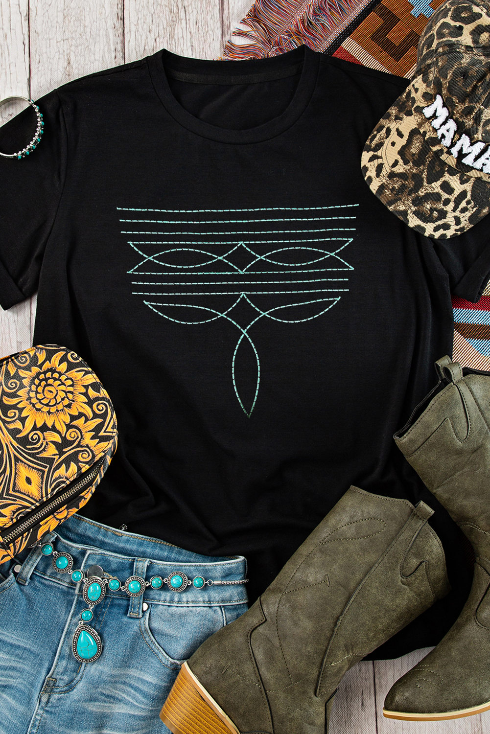 Ranch Rebel Embroidered Tee