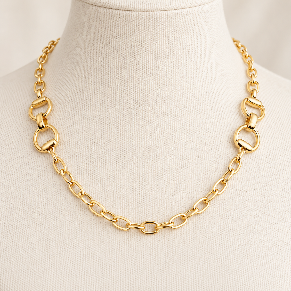 Double Equestrian Horse Bit Chain Necklace – Gold or Silver