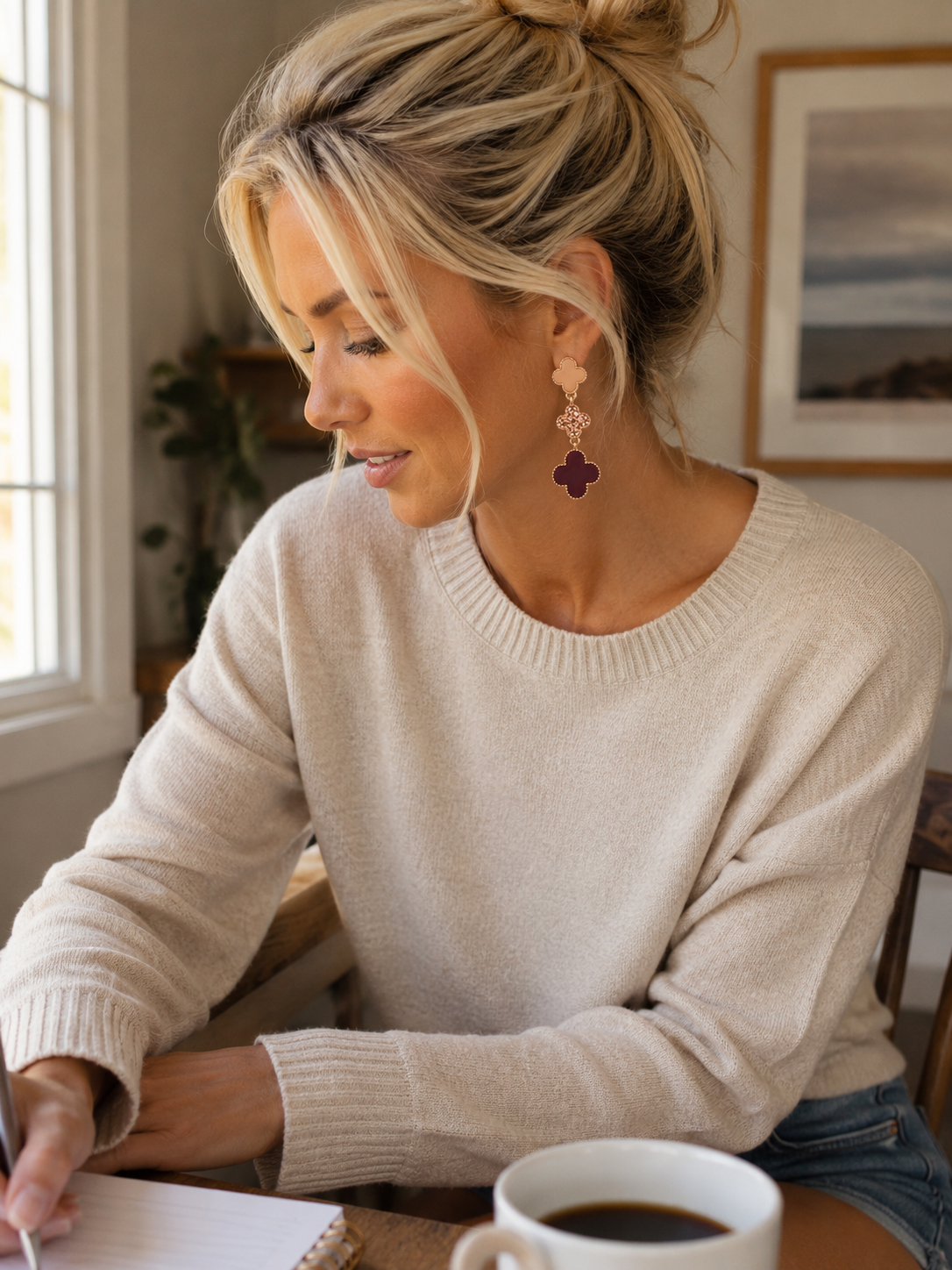 Bordeaux Bloom Earrings