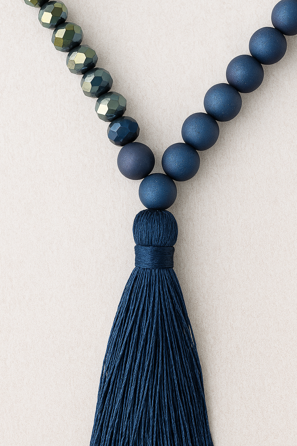 Midnight Mirage Tassel Necklace