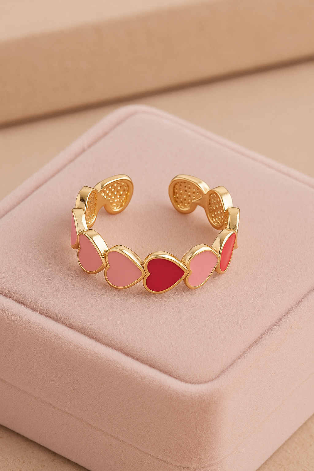 Lovers Lane One Size Adjustable Heart Ring