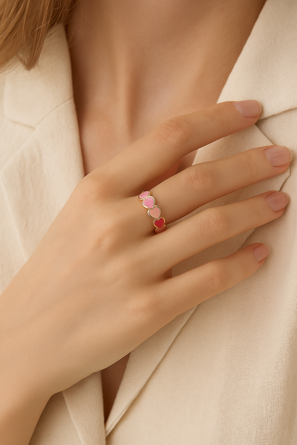 Lovers Lane One Size Adjustable Heart Ring
