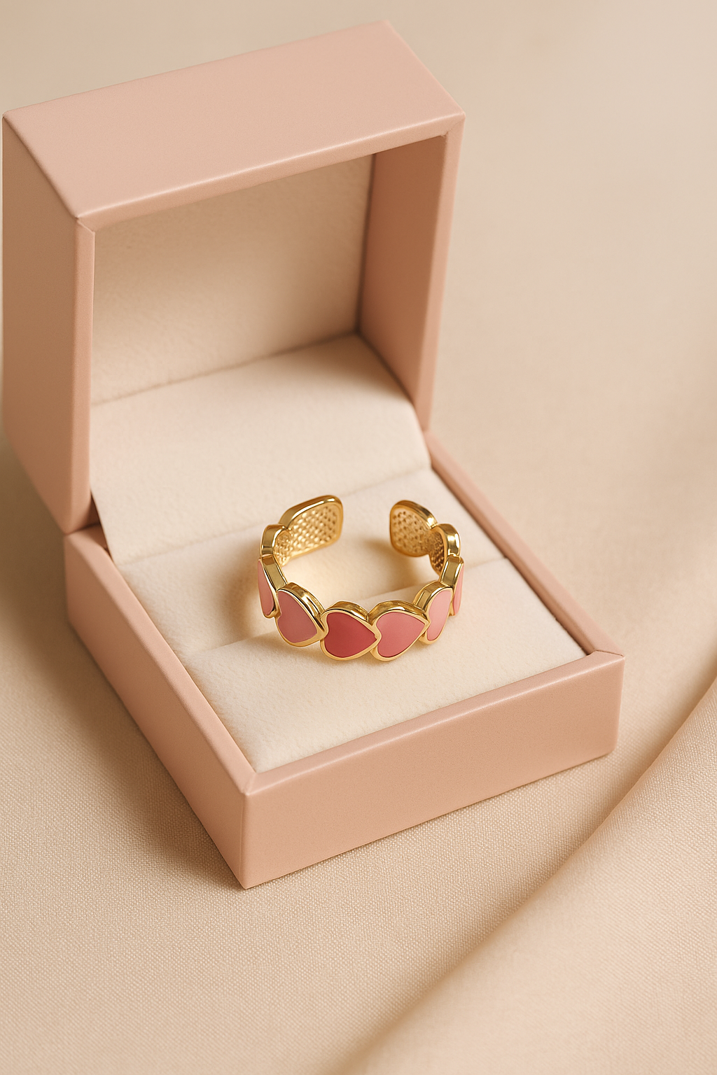 Lovers Lane One Size Adjustable Heart Ring