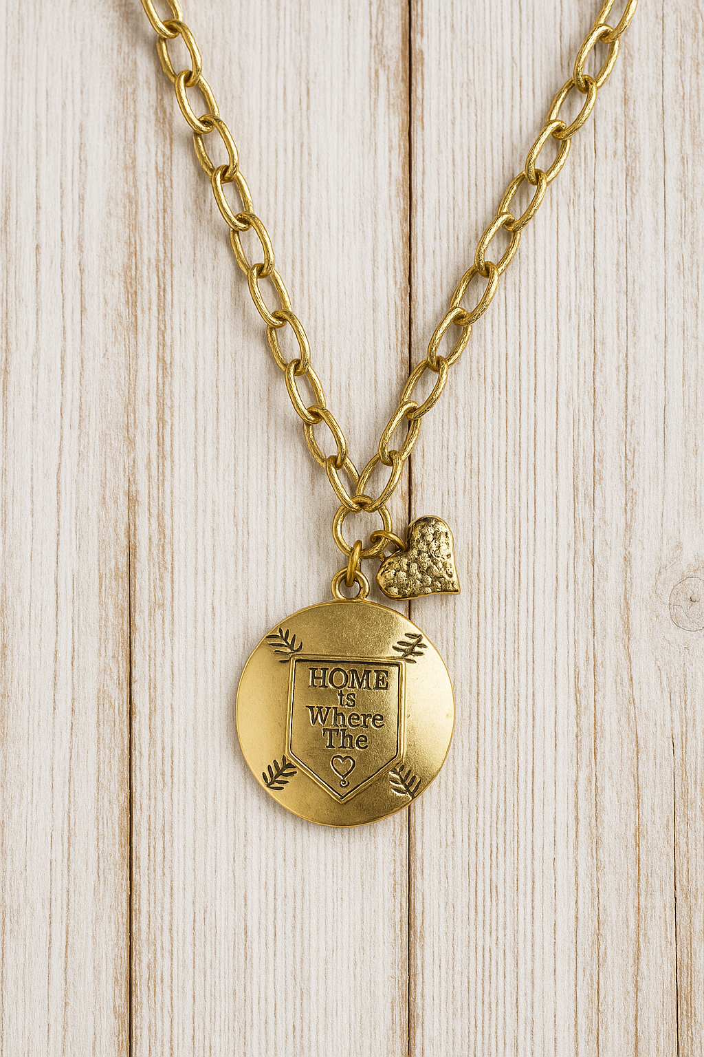 Home is Where the Heart is Baseball Fashion Trending Necklace