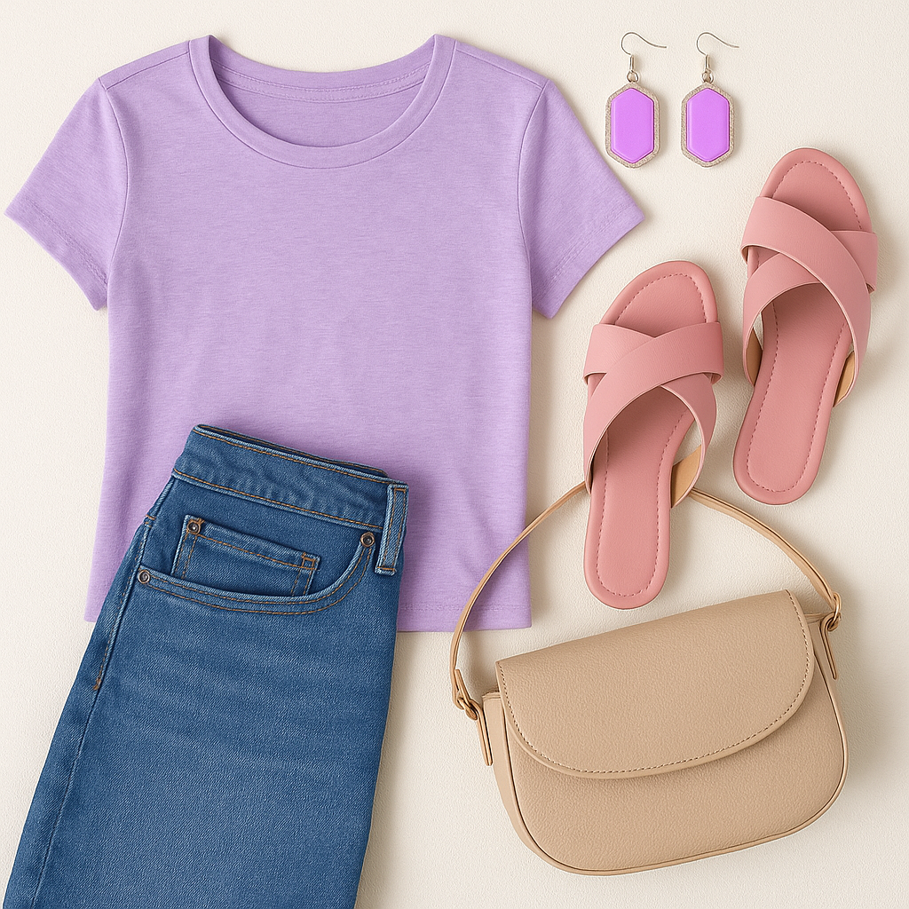 Purple Pink Geo Abstract Drop Earrings