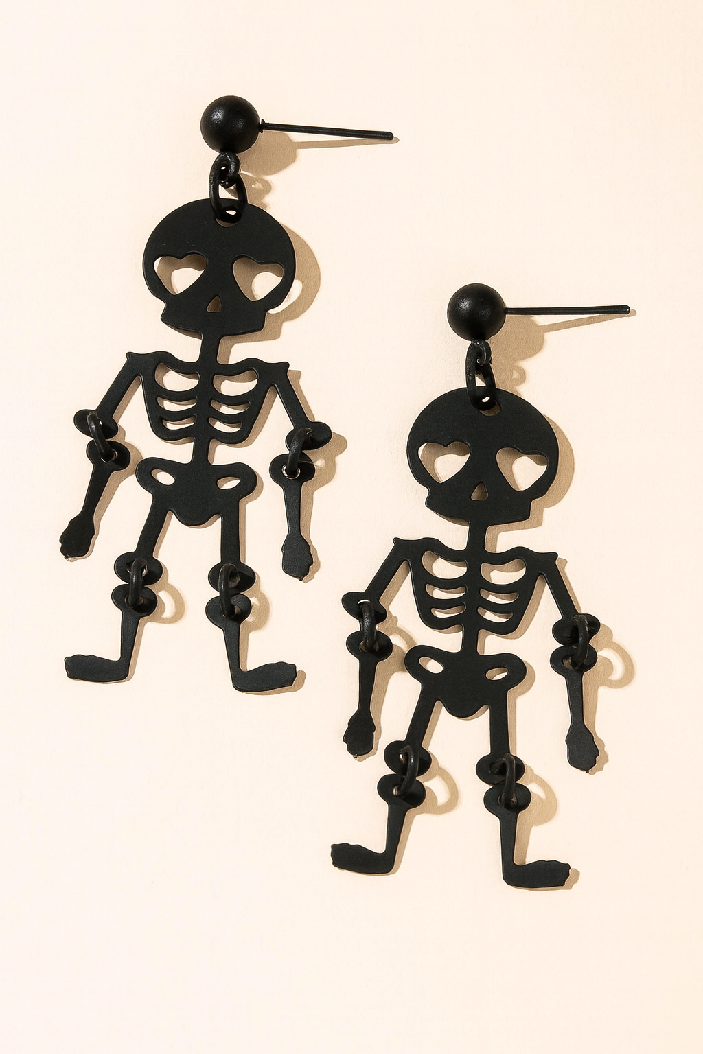Feeling A Bit Boney Black Earrings