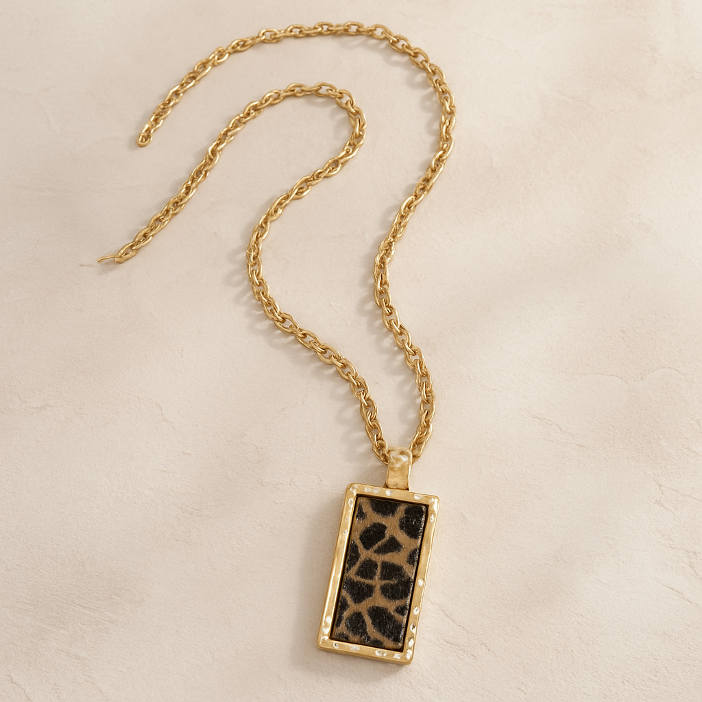 Into The Wild Bar Style Leopard Fashion Necklace