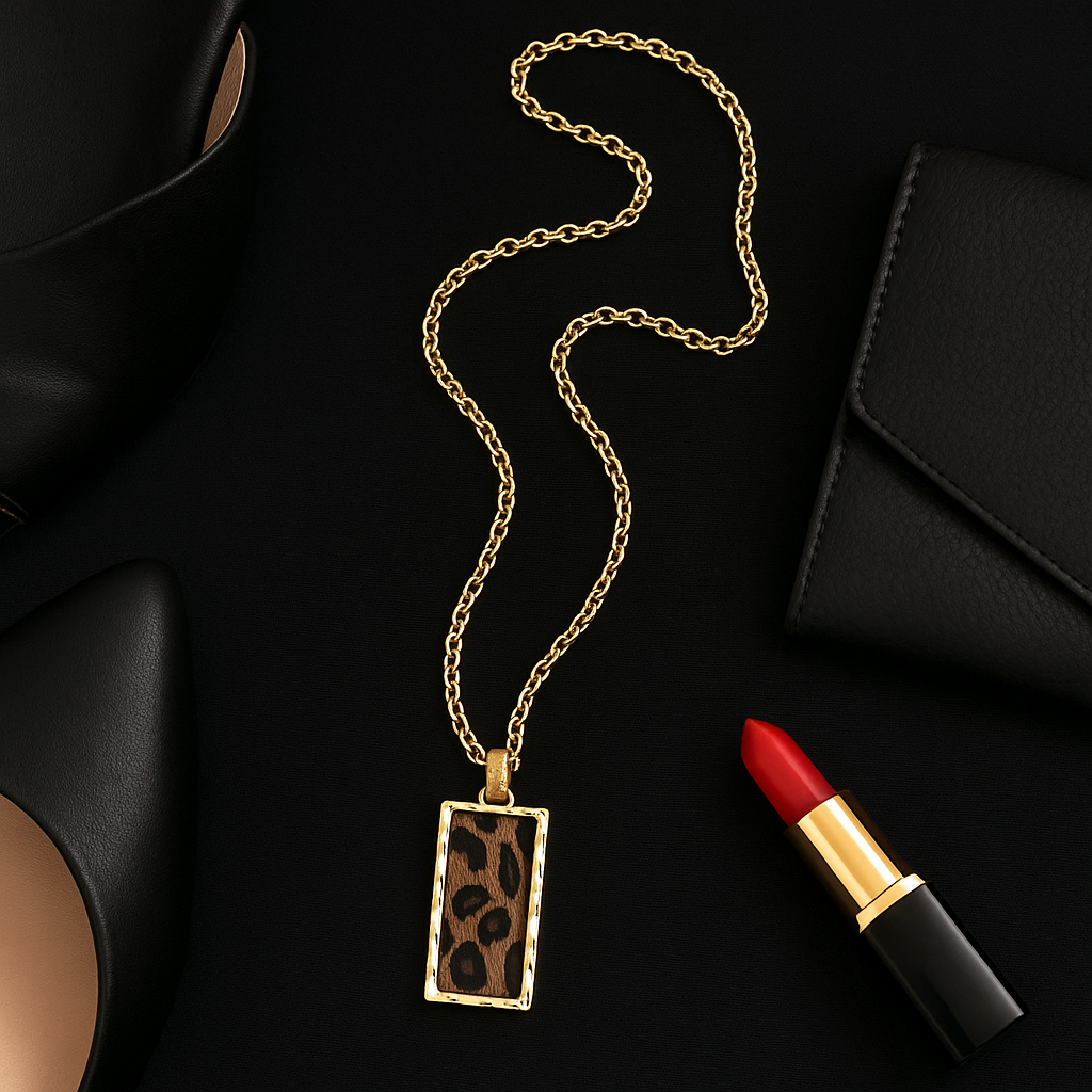 Into The Wild Bar Style Leopard Fashion Necklace