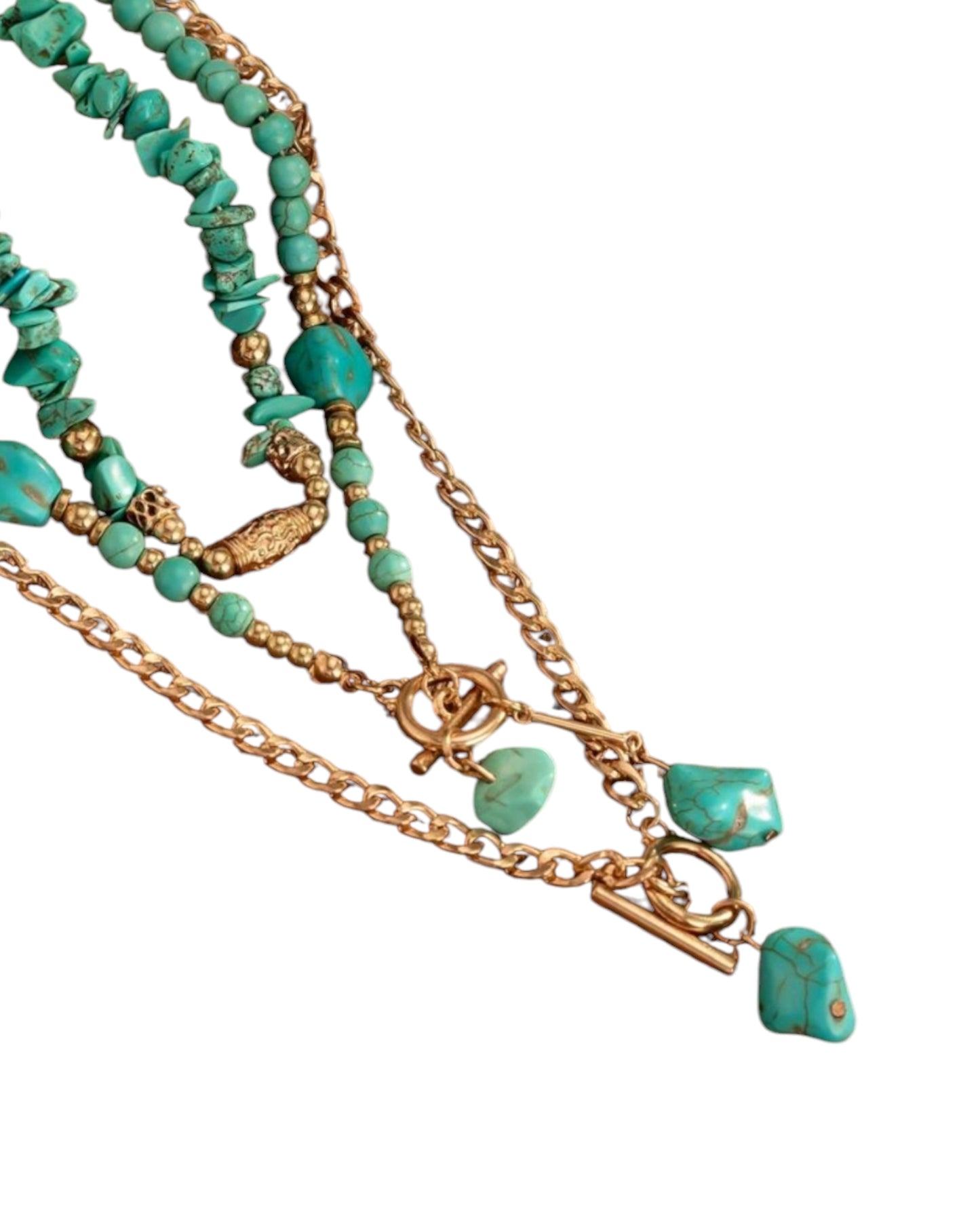 Tumbling Truth Cowgirl Blue Western Fashion (3) Piece Necklace Set