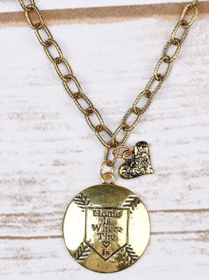 Home is Where the Heart is Baseball Fashion Trending Necklace