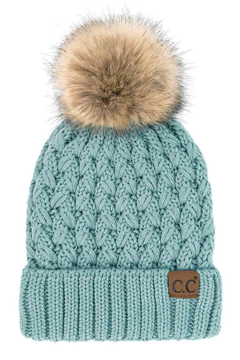 Summit Lattice Pom Beanie