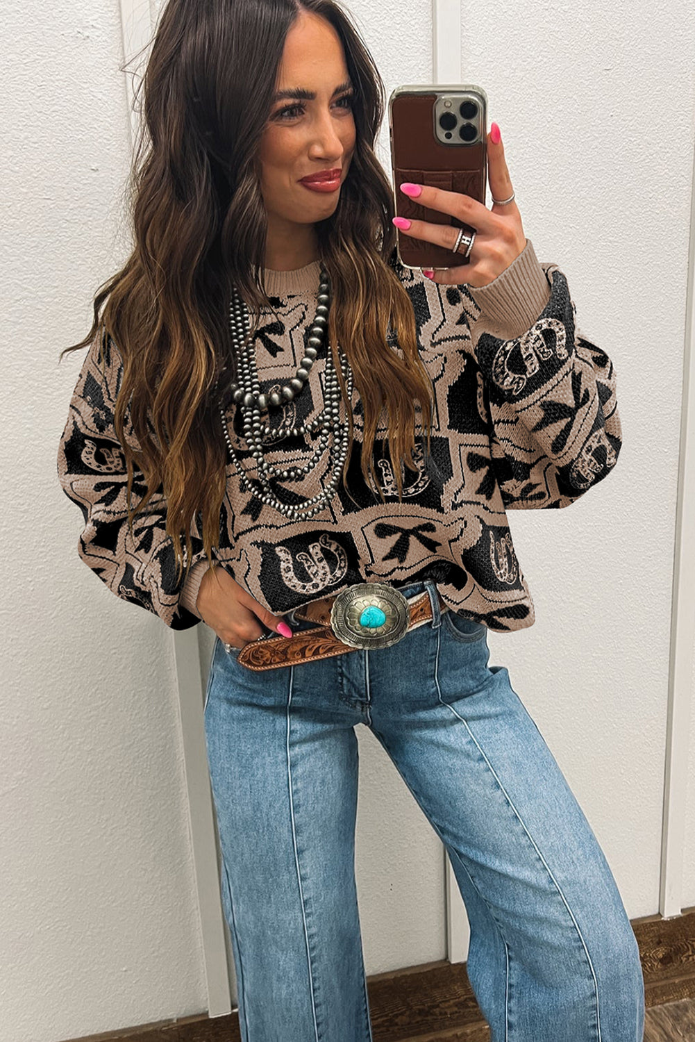 Hitched & Lucky Horseshoe Sweater
