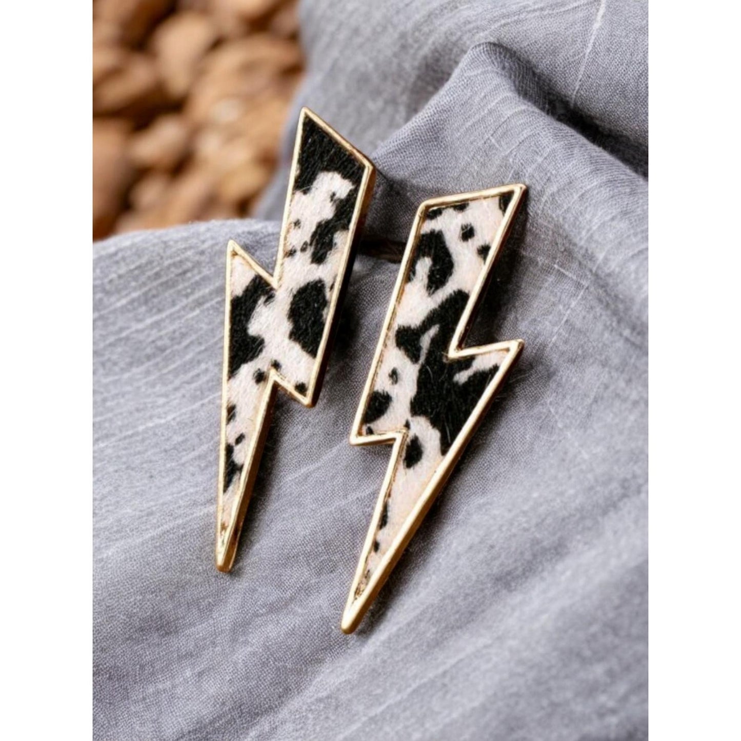 When Lightening Strikes Bolt Post Back Earrings