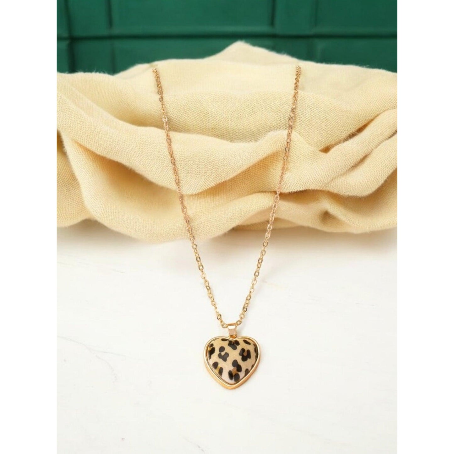 Deep In The Wild Leopard Heart Necklace