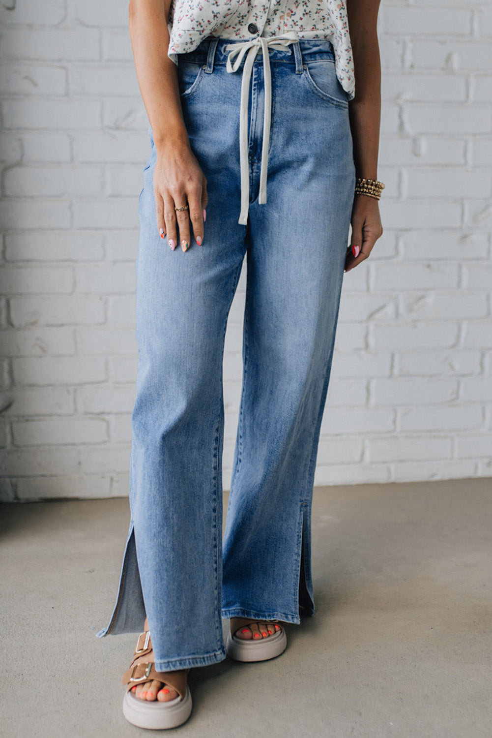 Everyday Ease High-Rise Drawstring Jeans