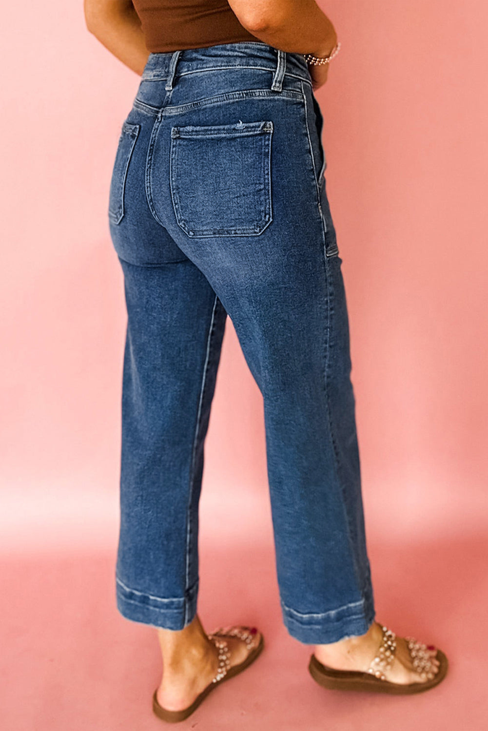 High Noon Seamed Wide Leg Jeans