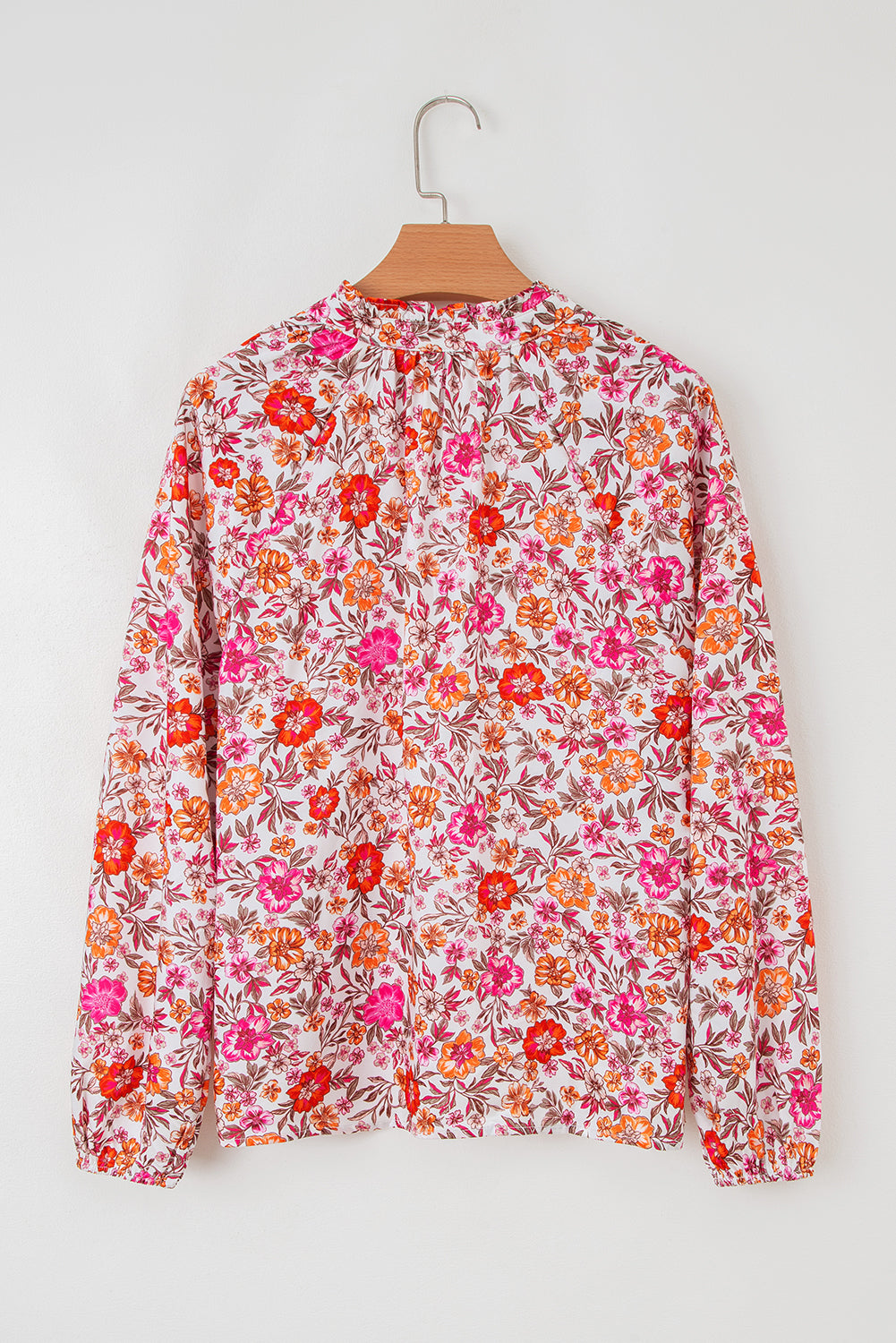 Boho Bloom Tie-Neck Blouse