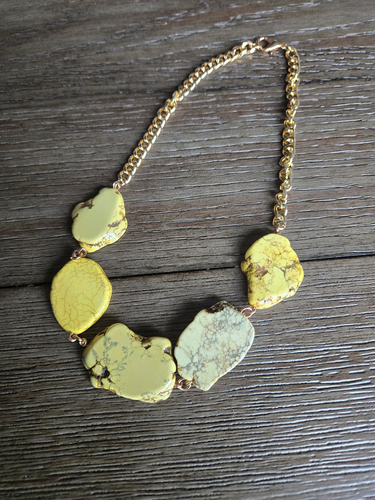 Mellow Yellow with Envy Stone Necklace
