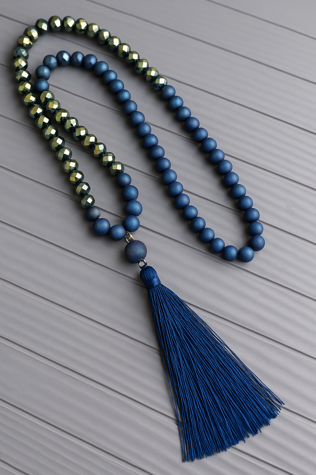 Midnight Mirage Tassel Necklace