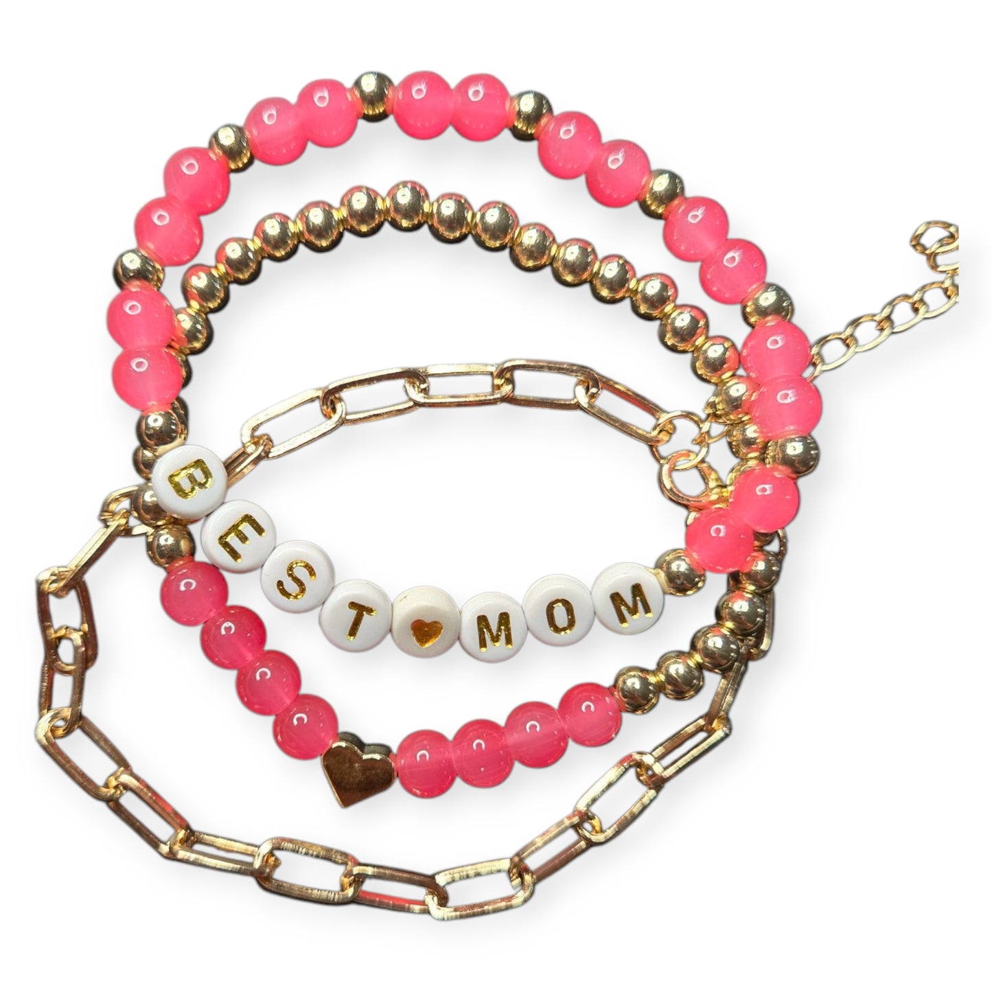 Best Mom Fashion (3) Piece Bracelet Set Mothers Day Gift