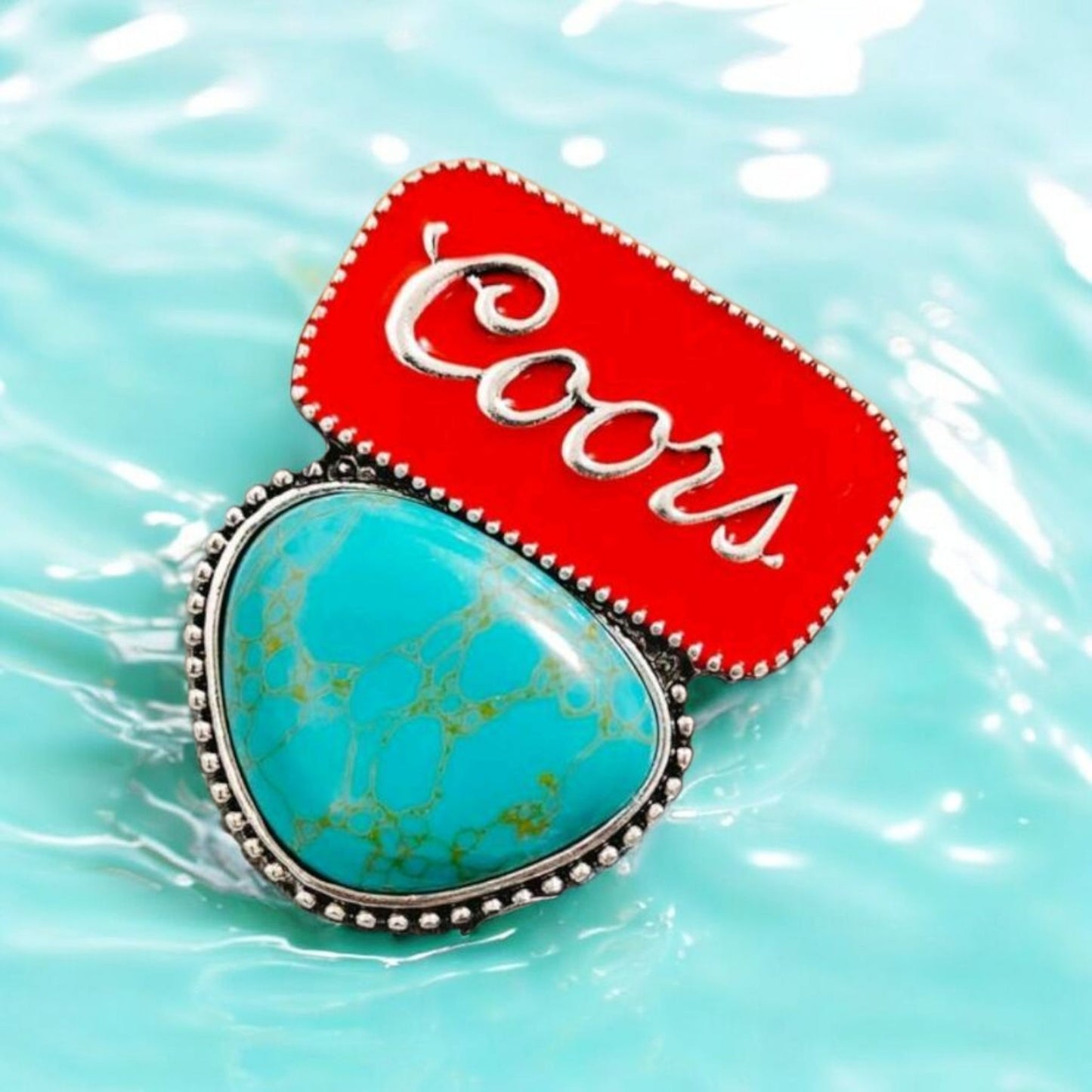 Summertime Living Oversized Statement Stretch Ring