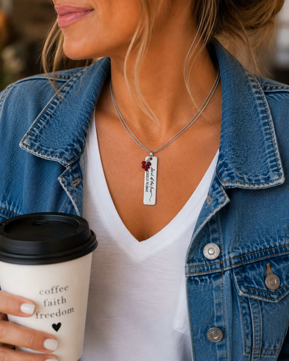 Land of the Free Bar Necklace