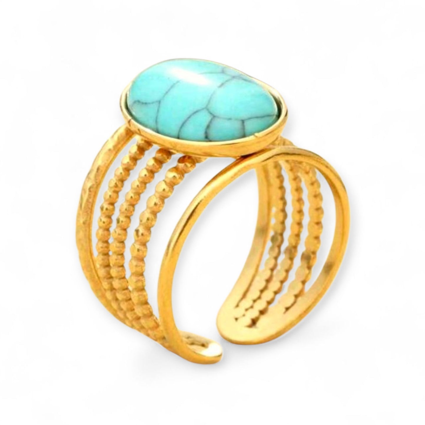 Sand and Sass Gold Tone Metal Adjustable Western Style Ring
