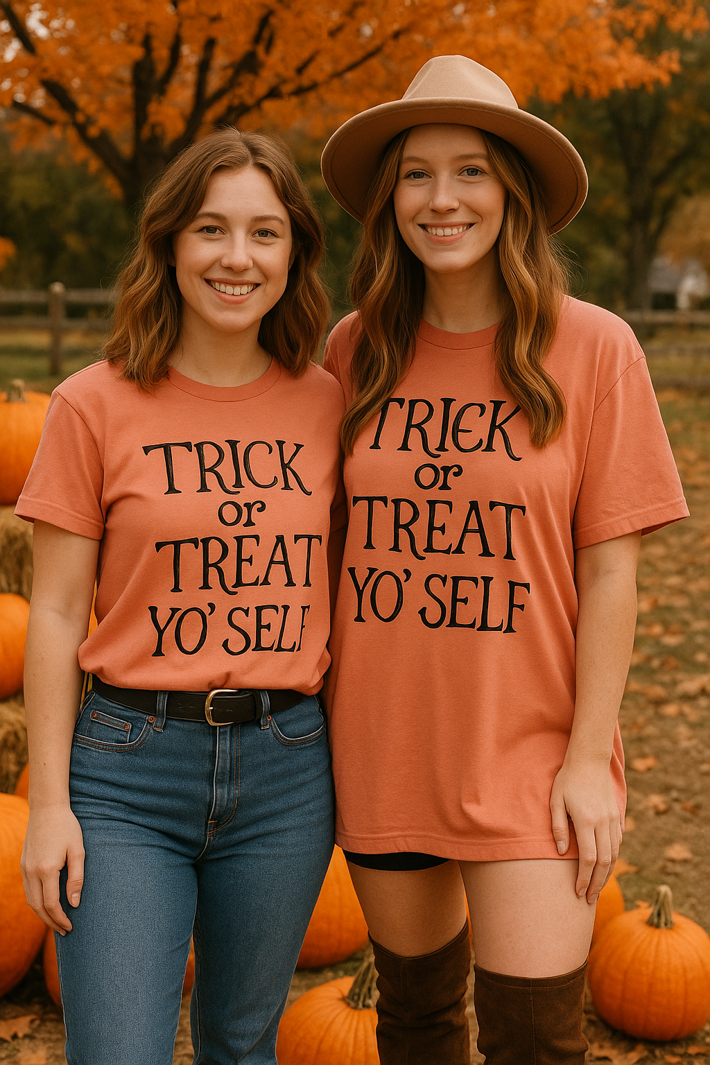 Trick Or Treat Yo' Self Graphic Print Shirt