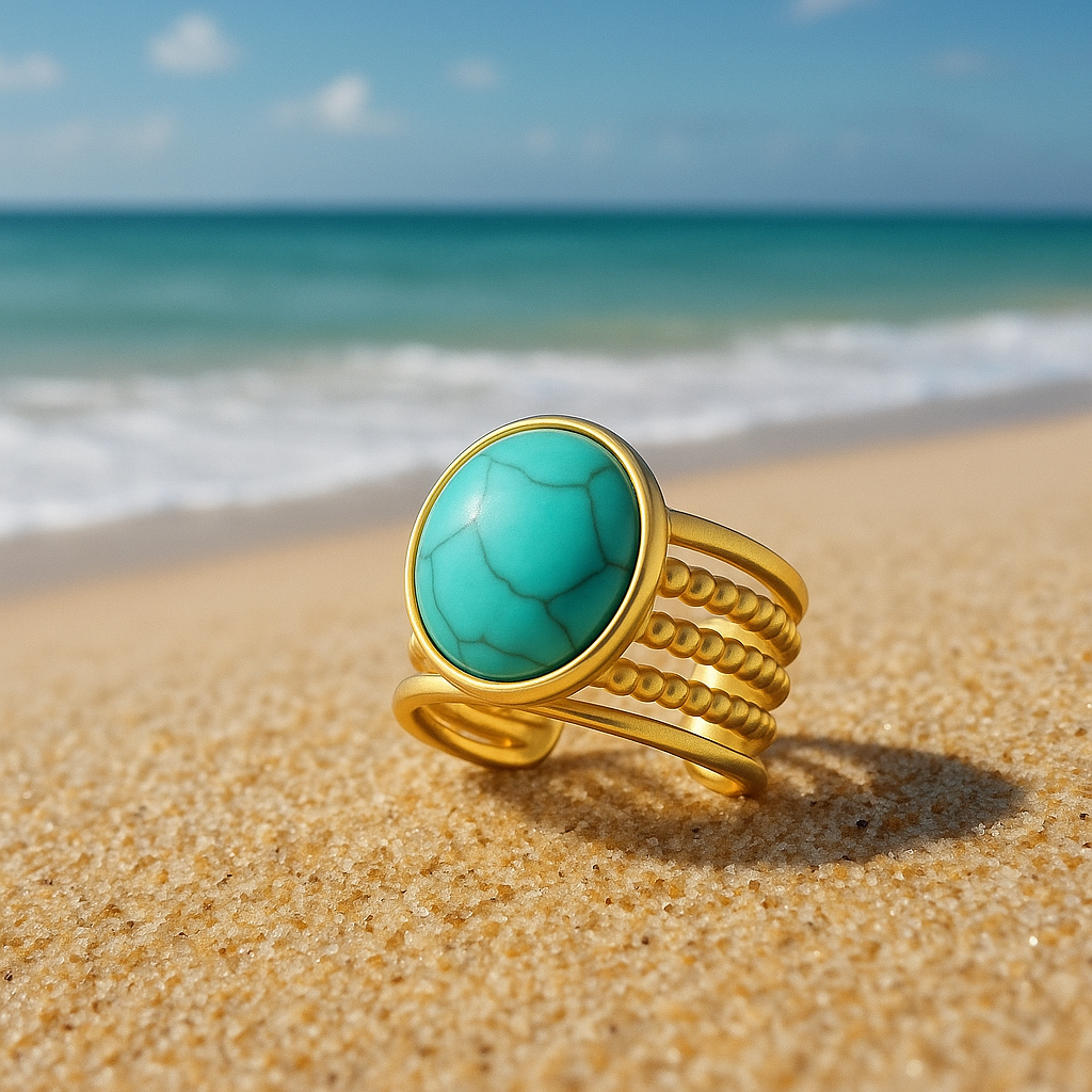 Sand and Sass Gold Tone Metal Adjustable Western Style Ring