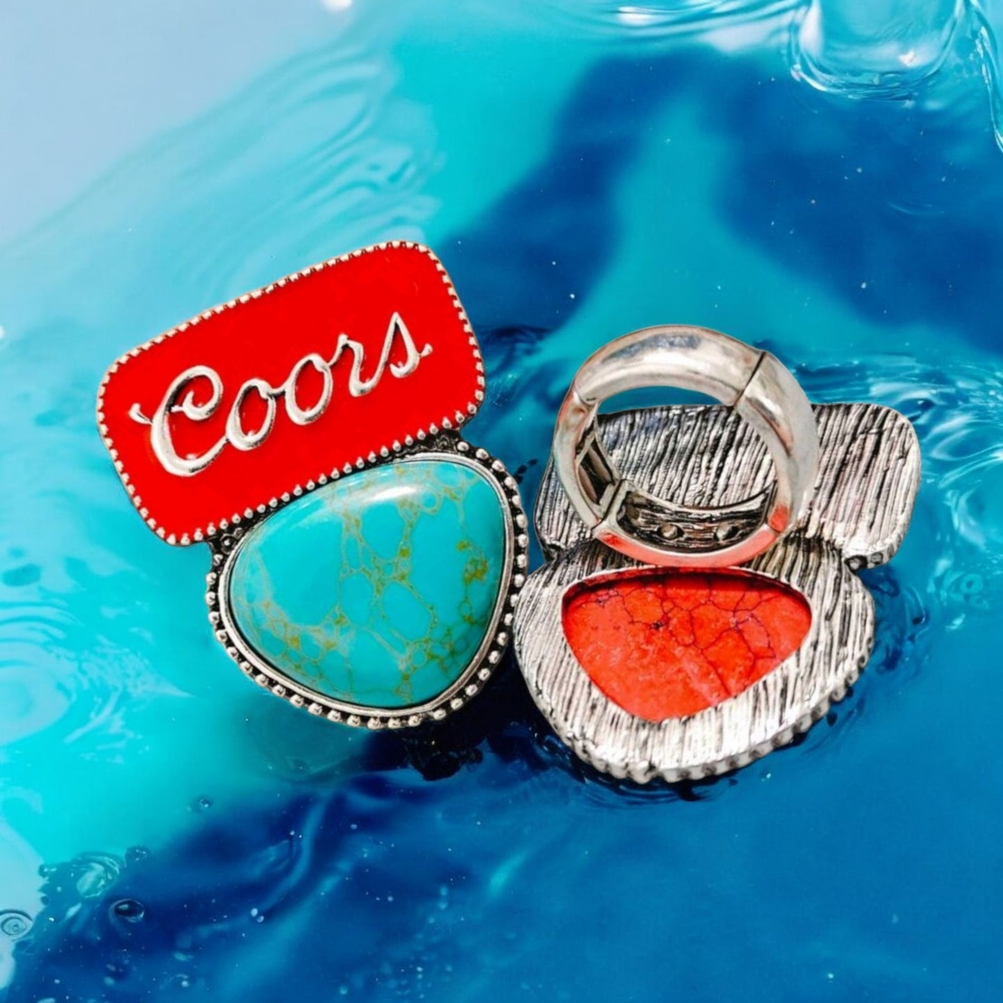 Summertime Living Oversized Statement Stretch Ring