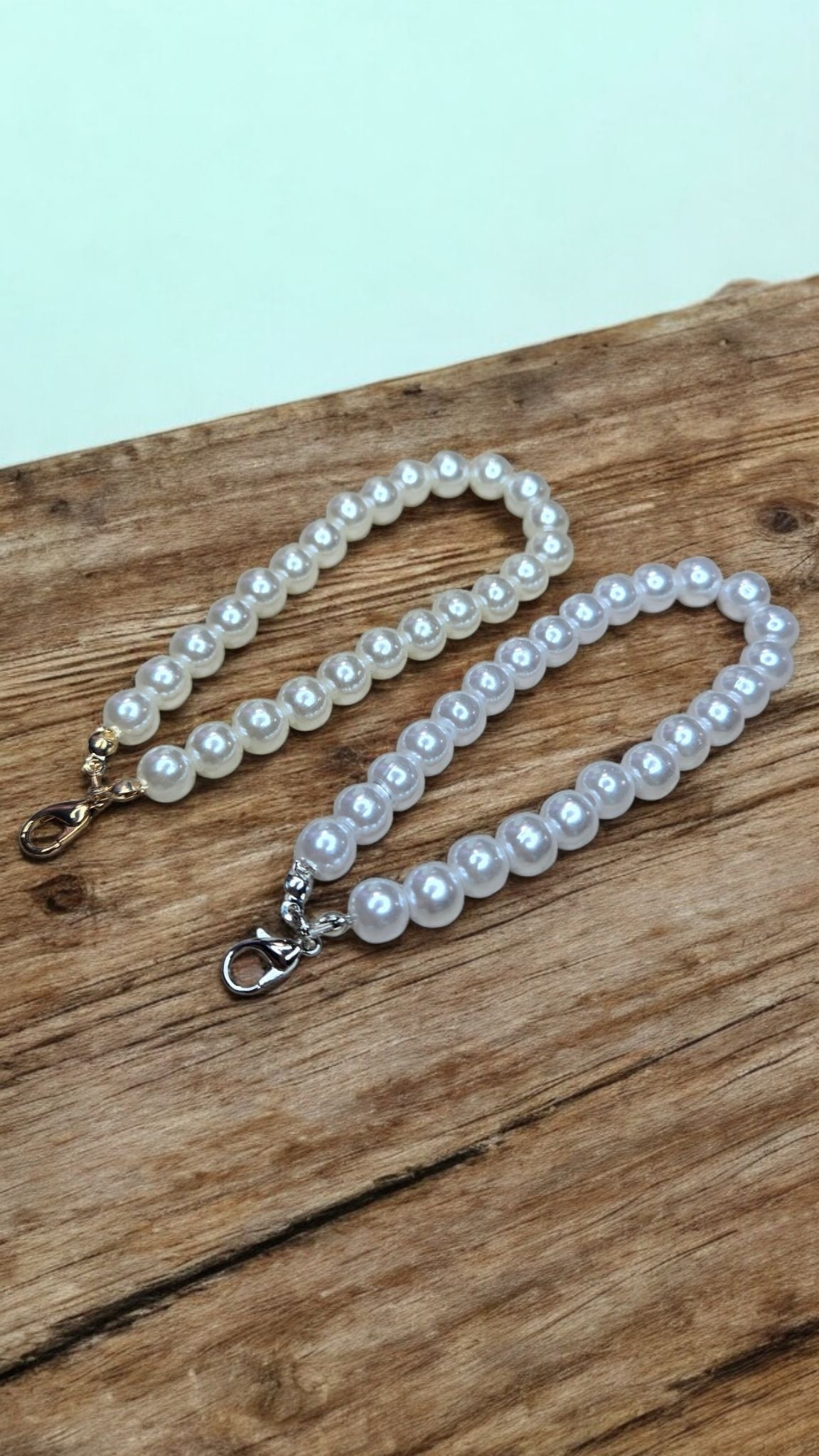 Classy Demure Faux Pearl Bead Keychains