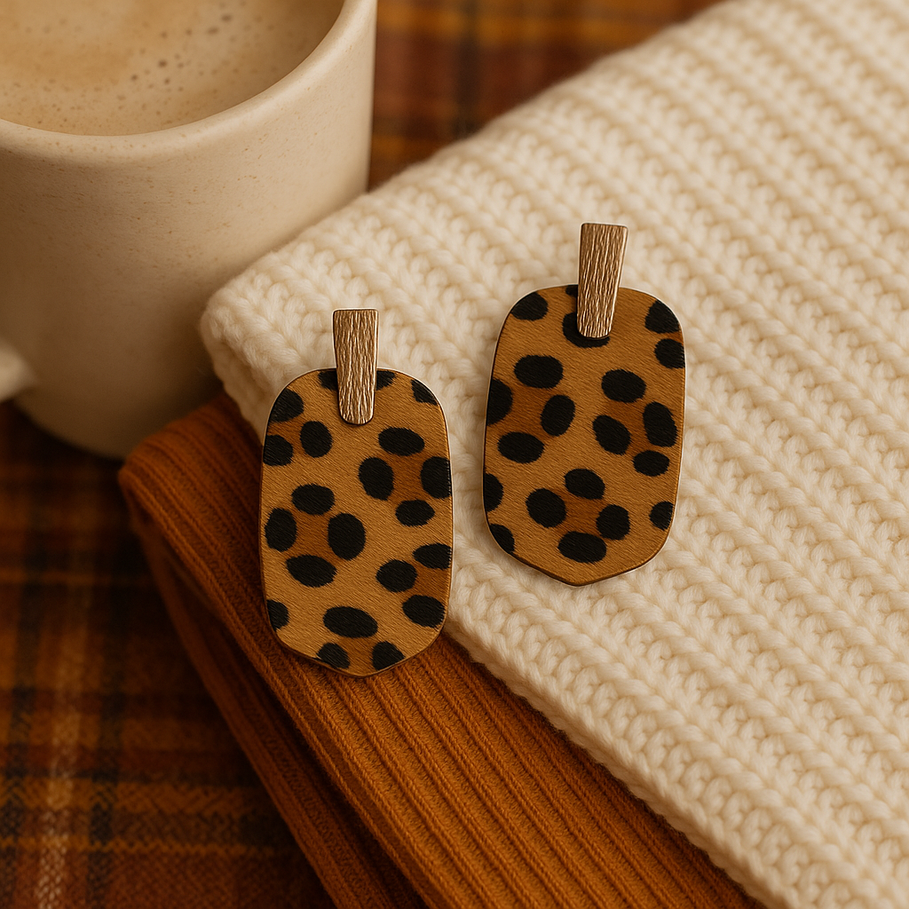 Should've Been Better Oval Leopard Earrings
