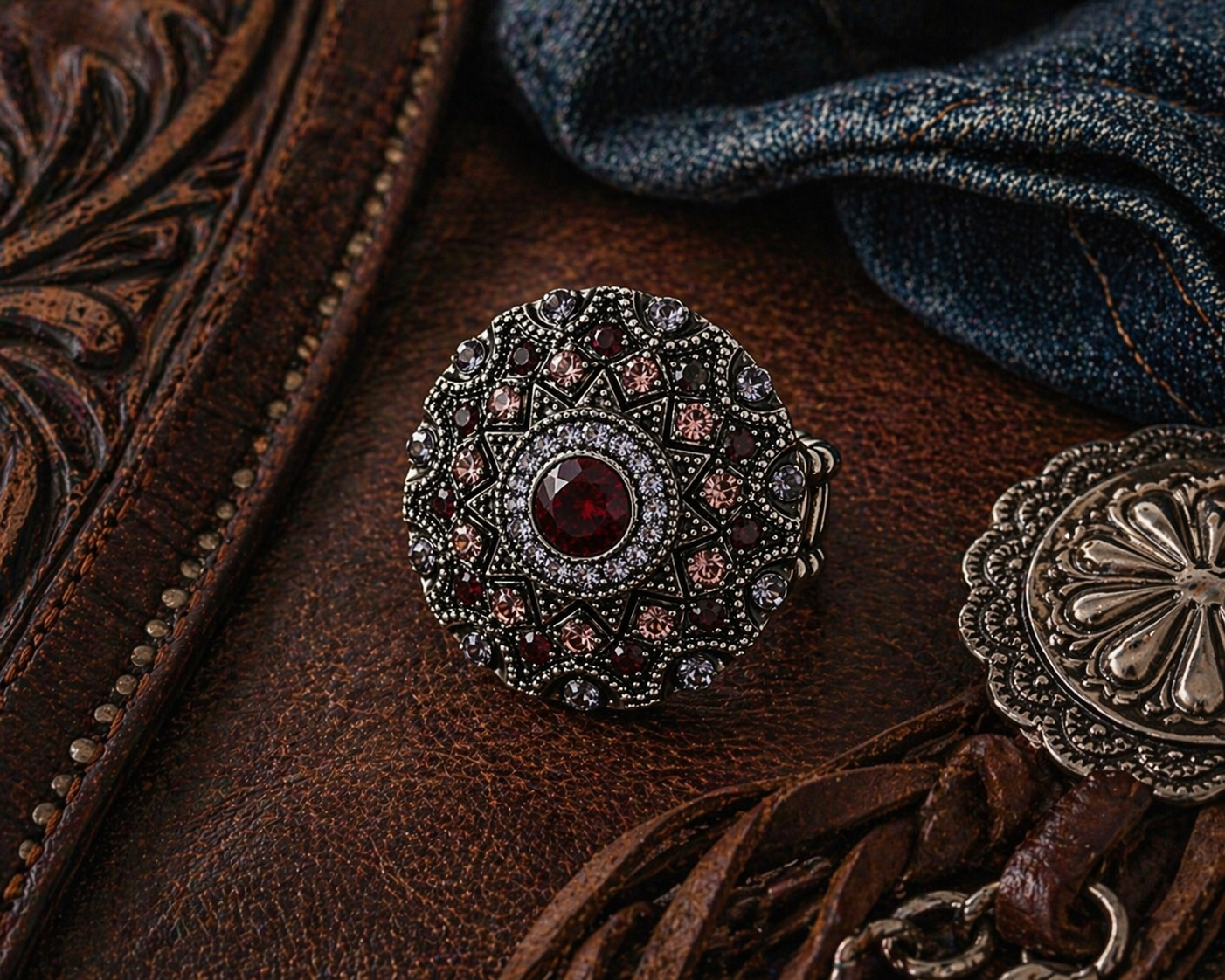 Midnight Rodeo Halo Statement Ring